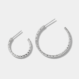 Debbie Diamond-Cut Hoop Earrings (Silver)