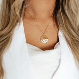 Masami Pearls Pendants Mother of Pearl Sun & Stars Medallion (Gold)