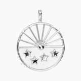 Roma Mother of Pearl Sun & Stars Medallion (Silver)