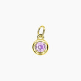 Roma Add-On CZ Birthstone Charm (Gold)