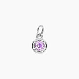 Roma Add-On CZ Birthstone Charm (Silver)