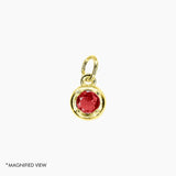 Roma Add-On CZ Birthstone Charm (Gold)