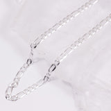 Figaro Sterling Silver Unisex Chain