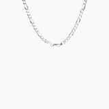 Figaro Sterling Silver Unisex Chain