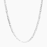 Figaro Sterling Silver Unisex Chain