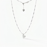 11:11 Angel Number Heart Charm (Silver)