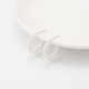 Pearl Hoop Earrings (Silver)