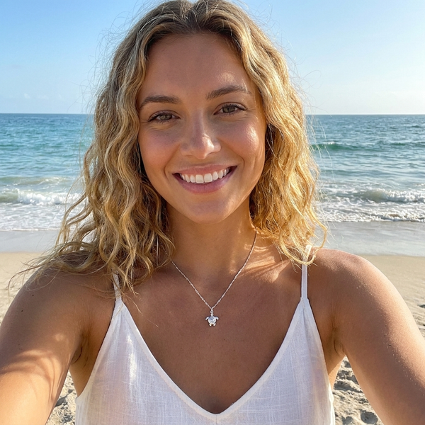 Customer photo wearing Grace Blooms jewelry