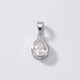 Teardrop CZ Pendant (Silver)