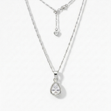 Teardrop CZ Pendant (Silver)