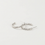 Debbie Diamond-Cut Hoop Earrings (Silver)